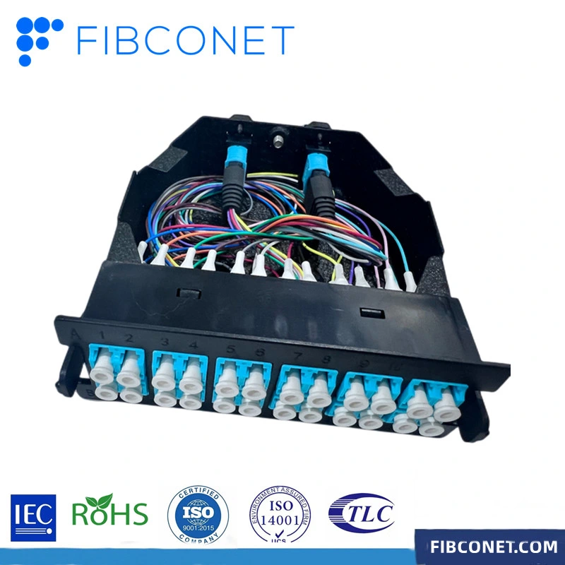 FTTH Optical OS2/Om3/Om4 12/24/36 Fiber Optic MTP MPO LC Cassette Module