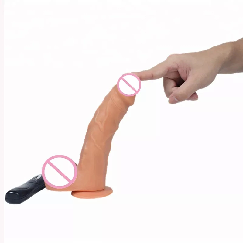 7.3 Inch TPE Vibrating Dildo Adult Novelty Toys with 6 Mode Cheap Dildo Sex Toys for Women