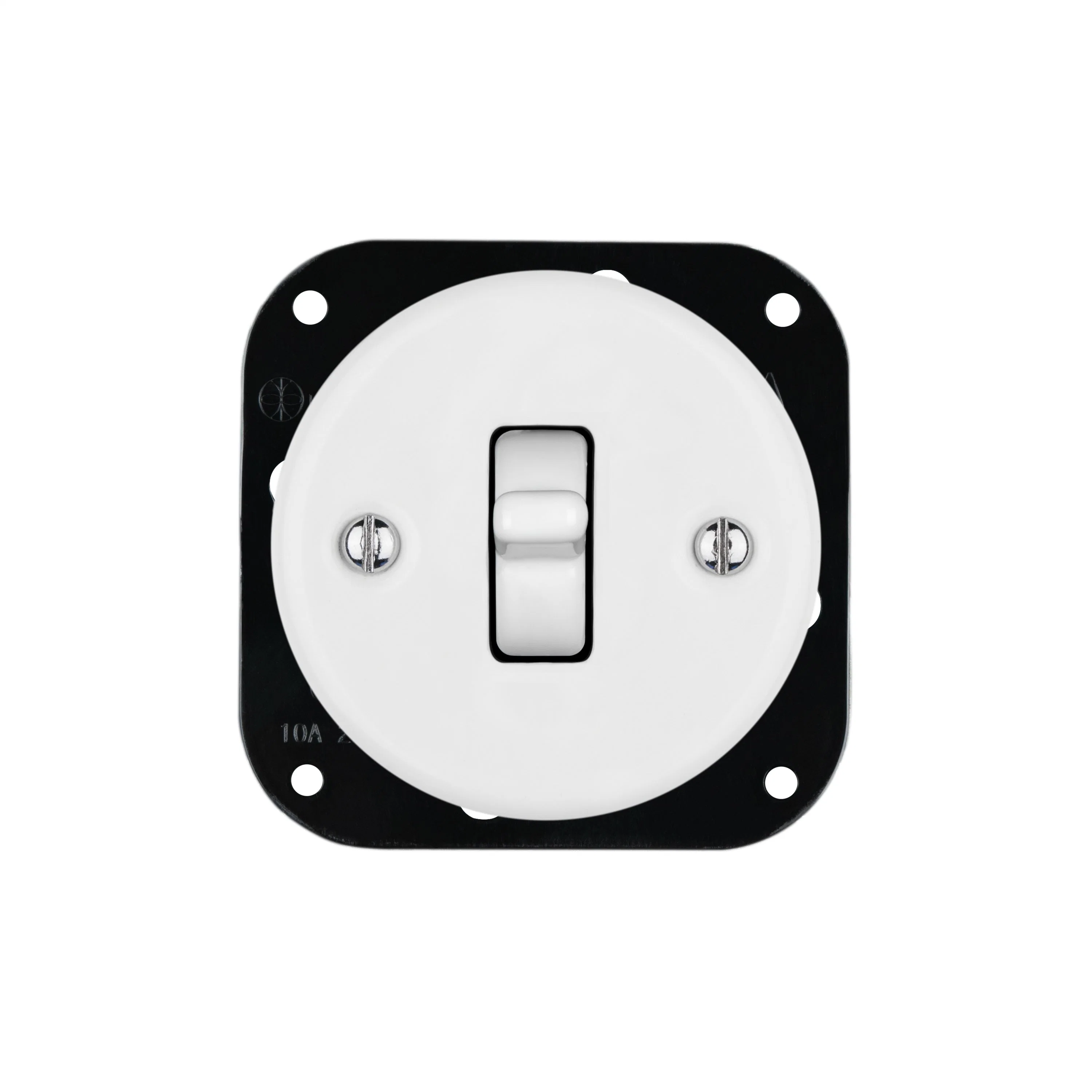 Cerámica de estilo retro de nuevo en 2 módulos universales de pared de alternar el interruptor de luz para Recessed-Installing