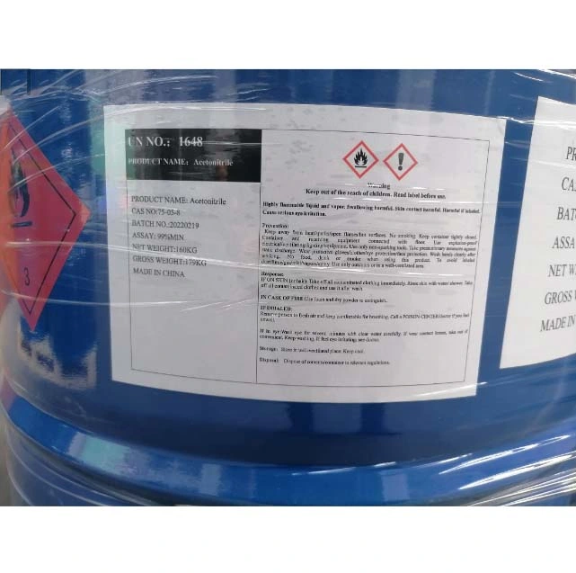 Transparent Liquid Acetonitrile CAS 75-05-8 for Textile Dyeing Industry