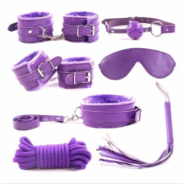 Various Color Sex Toys 7 Set Bdsm Bundled Toy Ten-Meter Rope Seven-Piece Set Leather Bondage Set