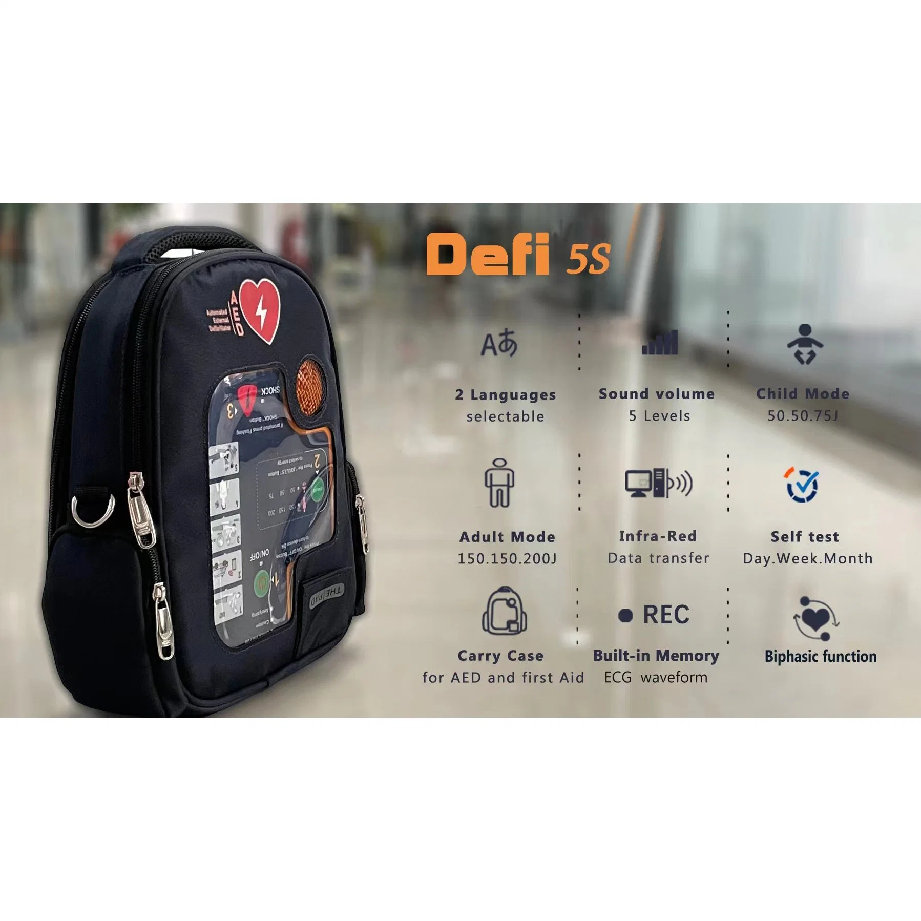 Automatic External Defibrillator Price Aed Defibrilators Medical Biphasic Defibrillator Energy Analyzer Sale