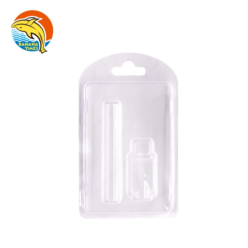 Embalagem de balde articulado transparente Blister para 1 ml vazio Carrinho