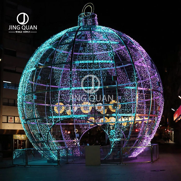 Floor-Standing Christmas Lights 3D Arch Balls Lighting Illuminated Street Display Lighting New Year Festive Decoration Motif Light