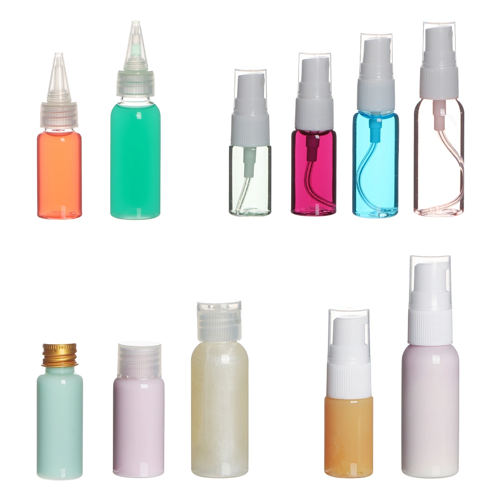 Pet Flight Size Cosmetic Containers Empty Plastic Travel Bottles Kit