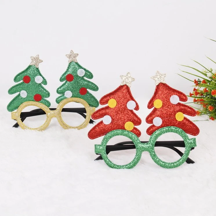 Holiday Glasses Cute Felt Christmas Glasses Frame Seasonal Themed Christmas Party