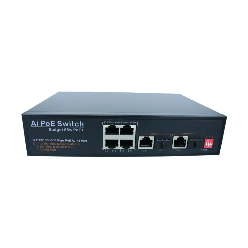 Huasifei Unmanaged Intelligent Poe Switch 7 Gigabit Port Cx-S403G Fiber Optic Switch