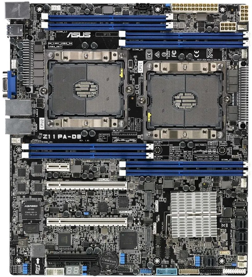 Les processeurs Intel Xeon Skylake évolutif doté de la mémoire DDR4 Calculateur de prise de la carte mère de la CEB fabricant OEM PCBA