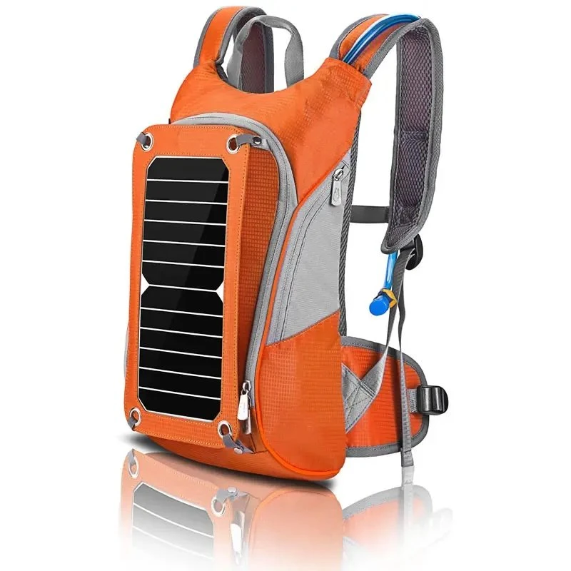 Mochila de hidratación solar táctica de nylon para viajes al aire libre