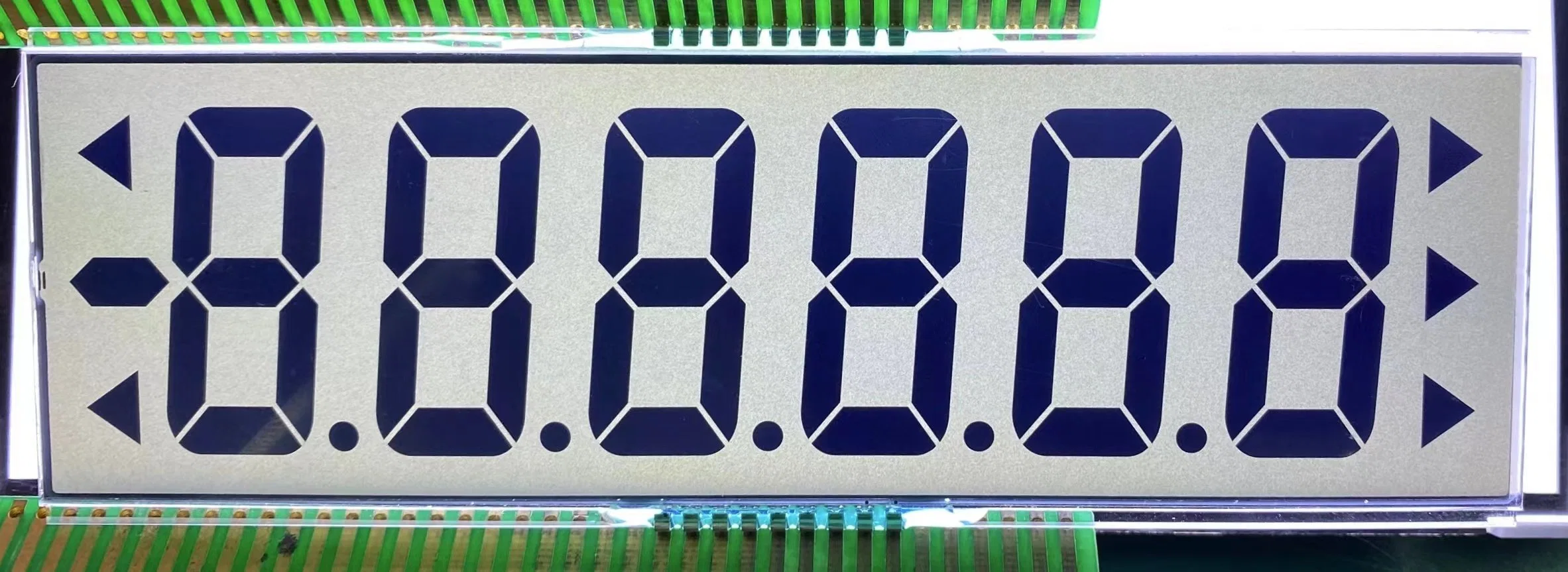 Ecrã LCD de escala electrónica transfletivo com visor positivo HTN e branco Retroiluminação