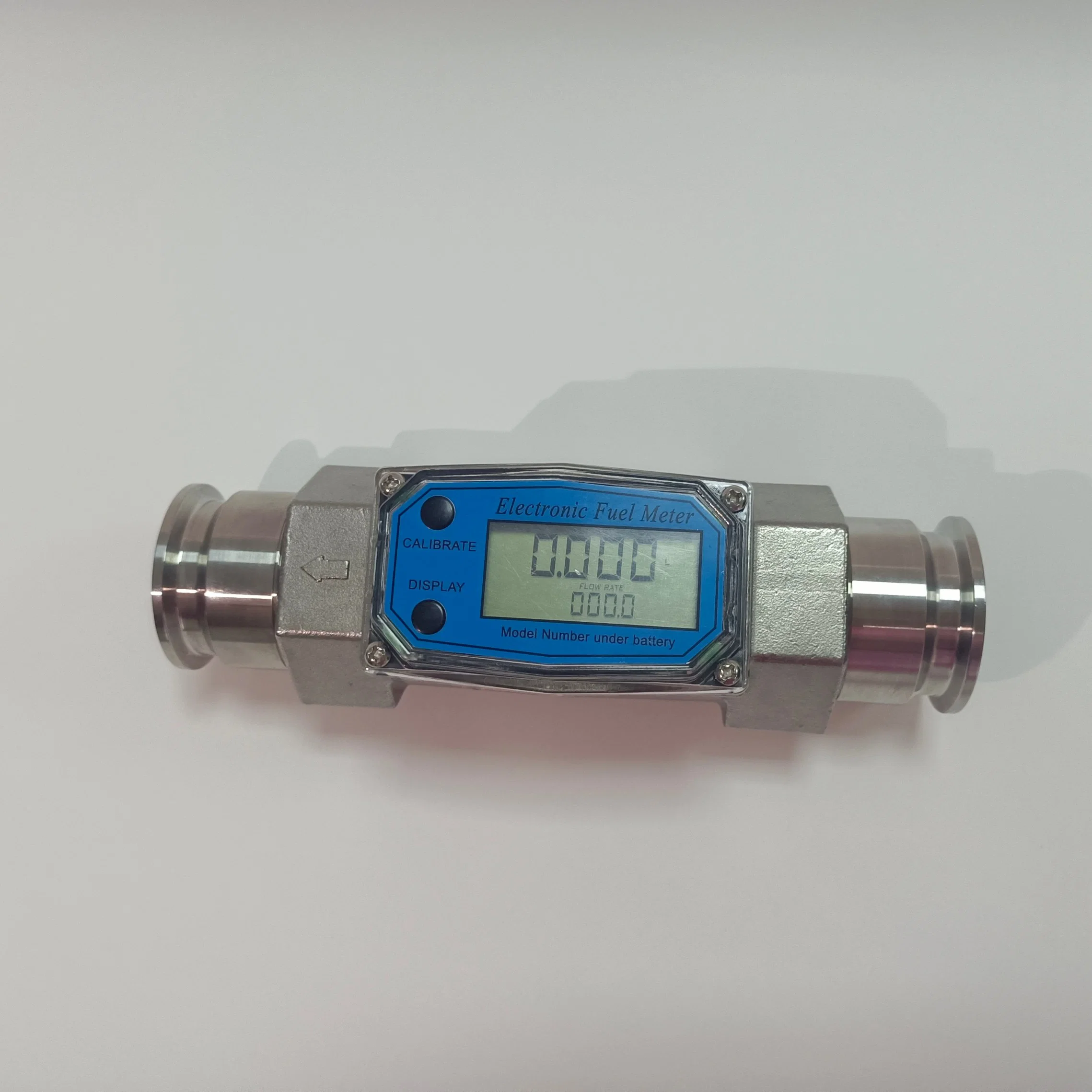 Stainless Steel 304/316L Turbine Flow Meter Tri-Clamp Length 135mm 1.5inch Digital Counter