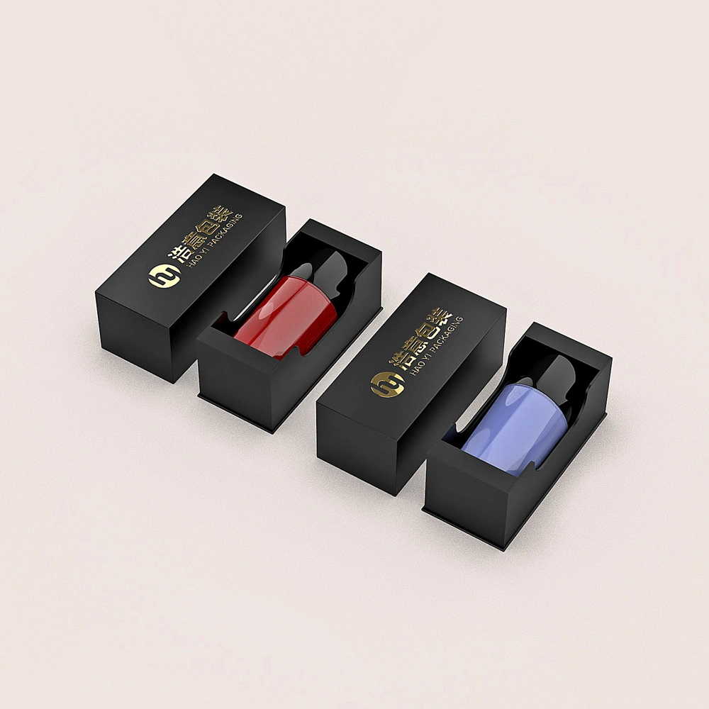 Wholesale/Supplier Custom Black Cardboard Paper Nail Polish Bottle Box Cosmetics Packaging Box