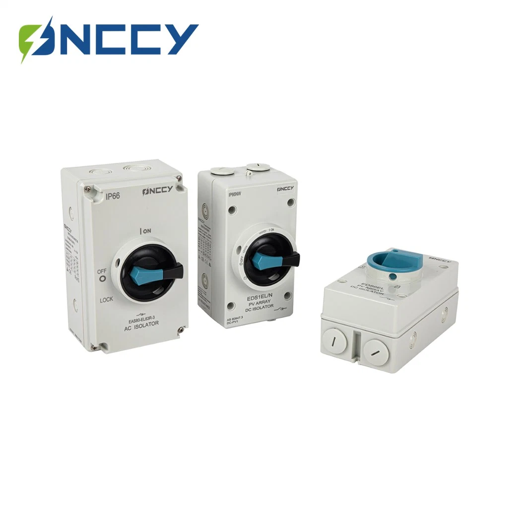 4p 1200VDC 32A Photovoltaic DC Insulated IP66 Waterproof Isolator Switch for Solar Powered RV