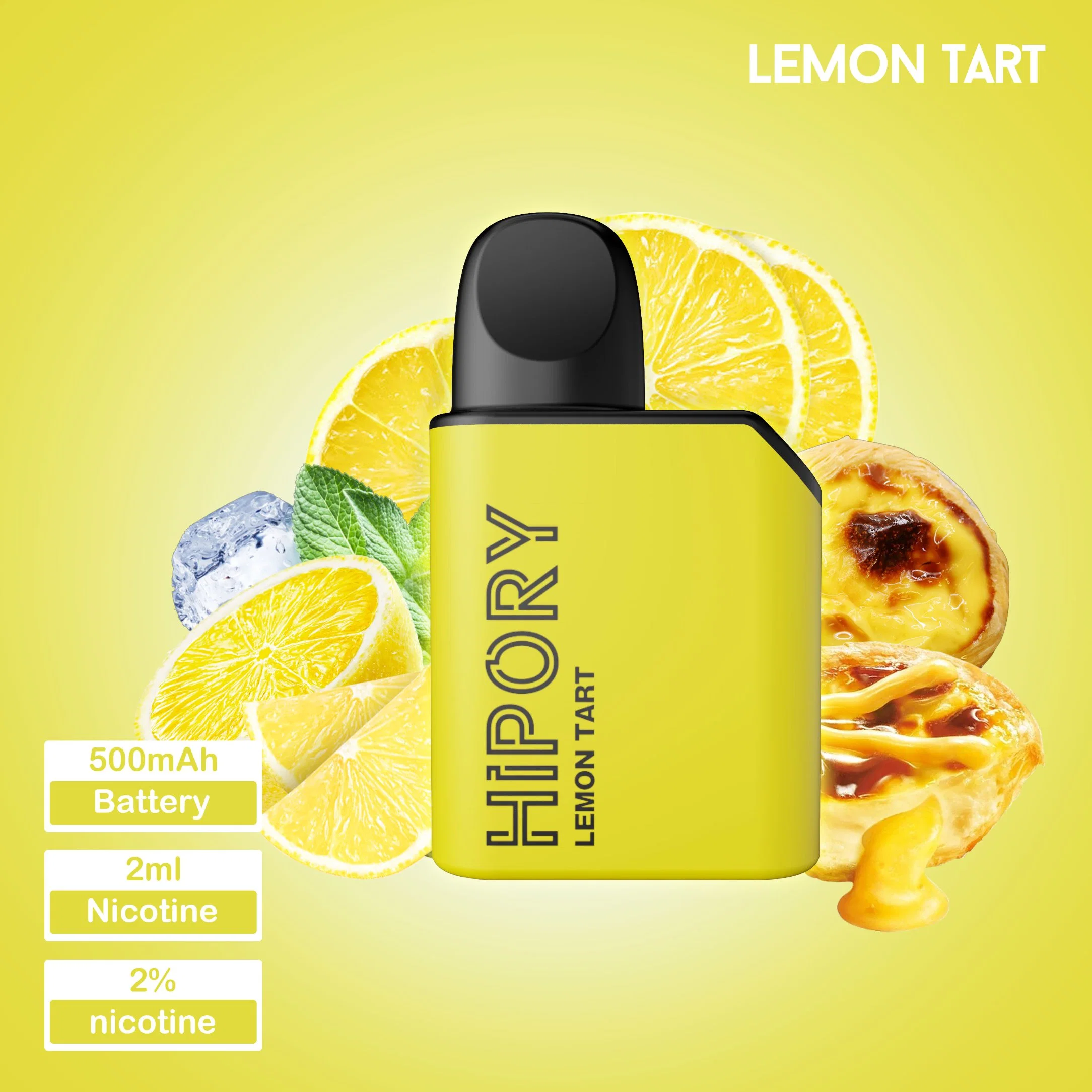 Wholesale Packing Hipory Disposable Vape 600puff 2ml Nicotine Lemon Tart Flavor Pod