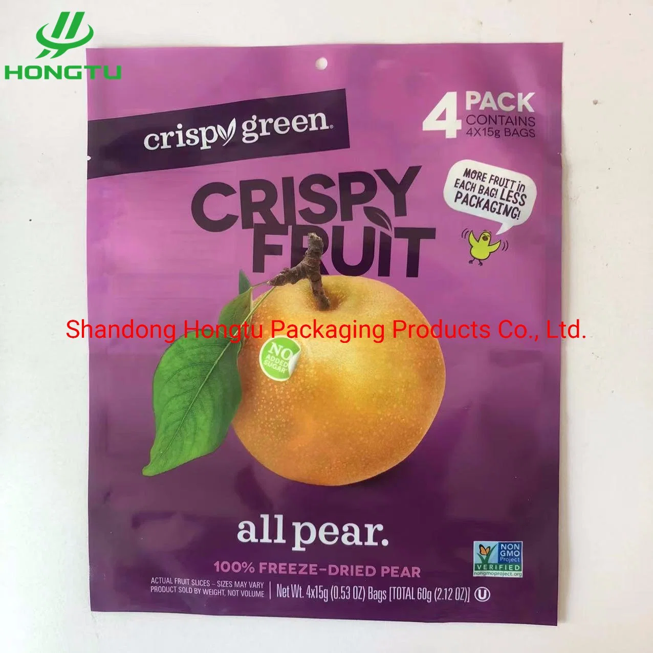 Recyclable Material with Tear Notch and Laser Scoring Food Grade Packaging Pouch Bag