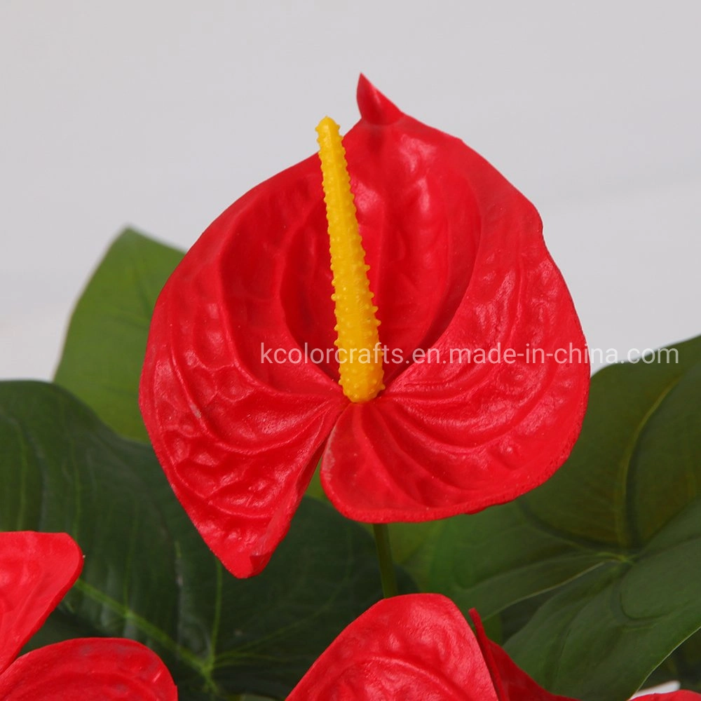 Real Touch PU Anthurium Flower Wholesale/Supplier Artificial Flower Plant for Home Decoration