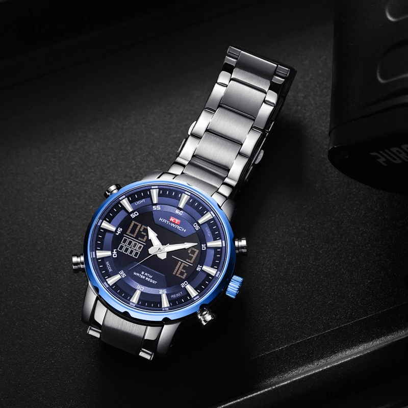 Black Color Dual Time Hot Sale Guangzhou Watches Men Sport Fashion Gift Watch