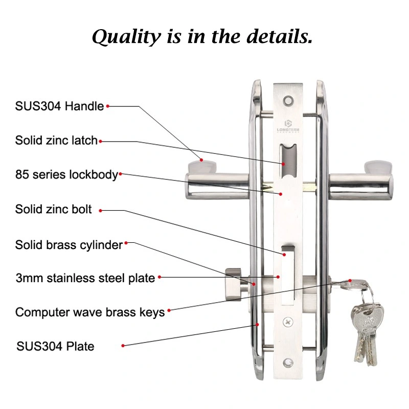 High quality/High cost performance Stainless Steel Escuthcheon Door Handle Lock