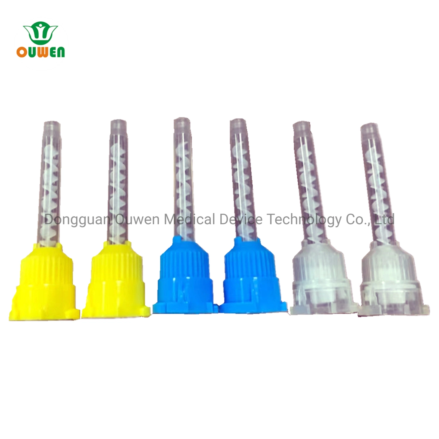 Dental Disposable Impression Mixing Tips Tubes Yellow Intraoral Tip