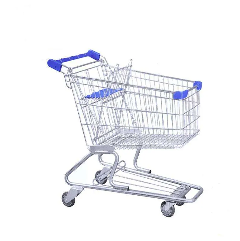 Hot Sell Us Style Big Volume Supermarket Hand Trolley Push Cart for Groceries