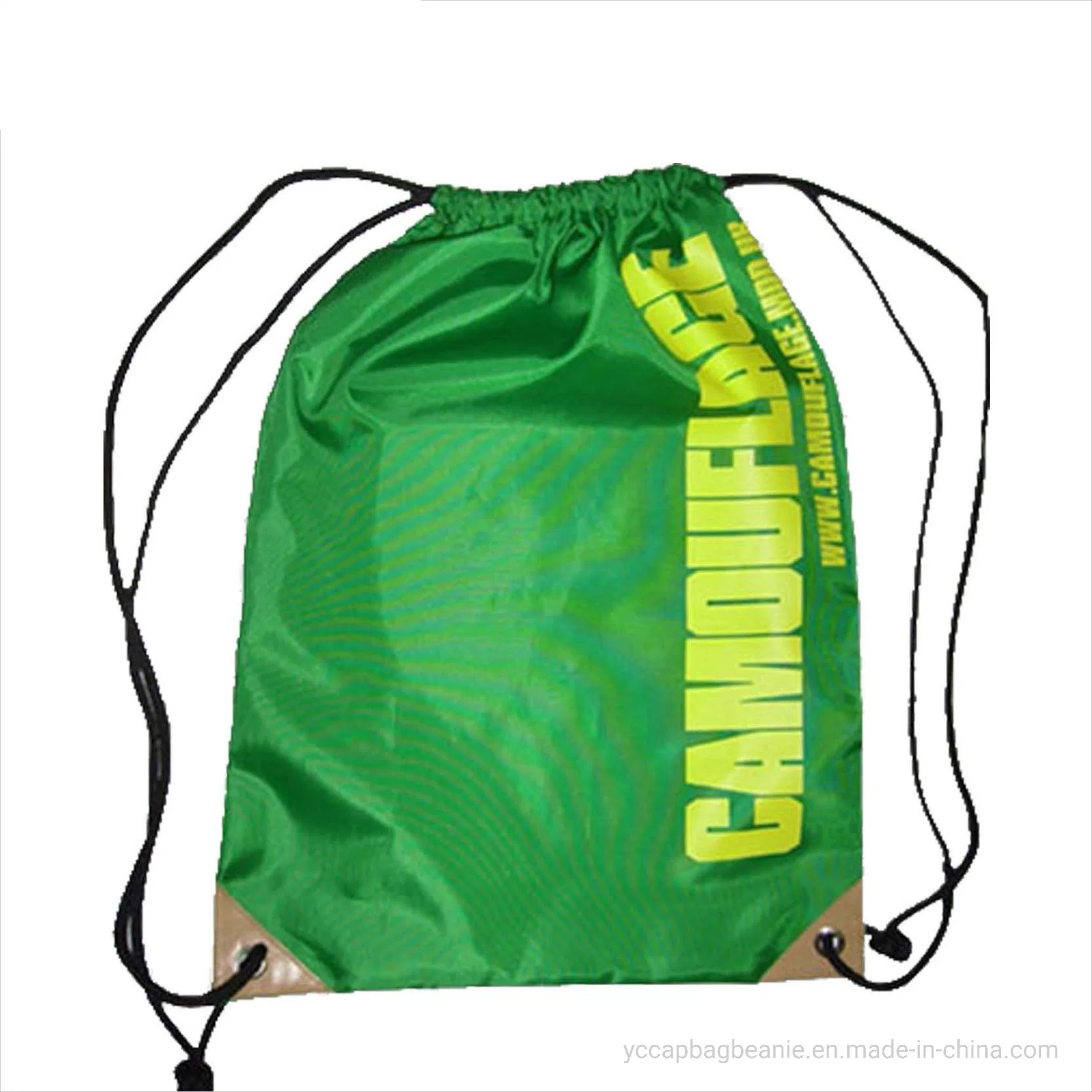 Custom 210d Polyester Promotional Cinch Drawstring Bag