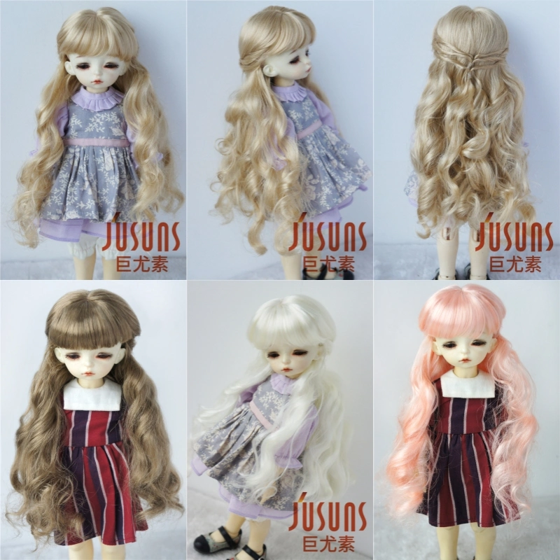 Jd417 Long Wave Lady Princess Synthetic Mohair BJD Wigs 1/8 1/6 1/4 1/3 Ob11 Yosd Msd SD Dod Blythesdoll Accessories