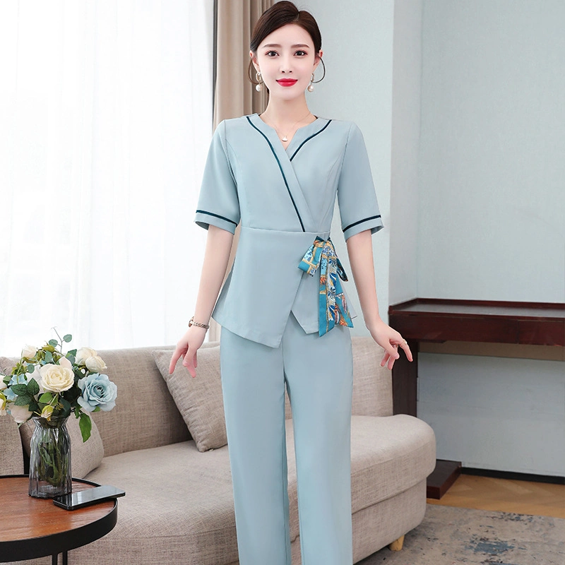 Summer Short Sleeve SPA Uniform Beautician Uniforms