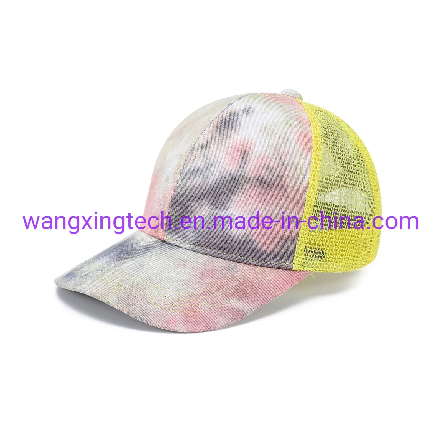 Wholesale/Supplier Unisex Women Tie Dye Color Baseball Cap Snapback Mesh Hat Adjustable Accept Custom