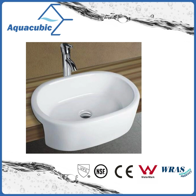 Ceramic Cabinet Art Basin and Apron Hand Washing Sink Semi-Counter Sinks (ACB8325)