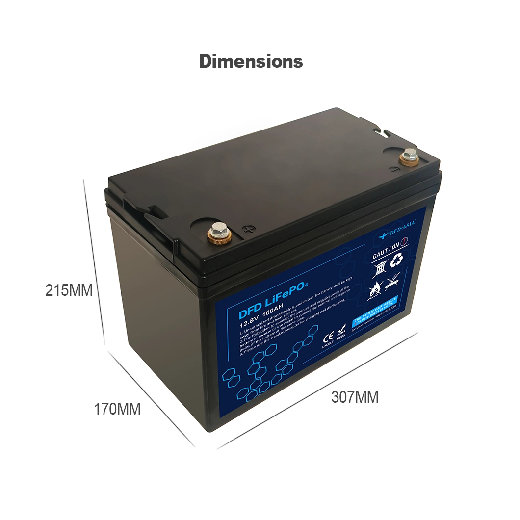 Batería recargable de ion-litio de autocaravana solar de alta potencia 12V 24V 36V 48V para sistemas solares o dispositivos electrónicos