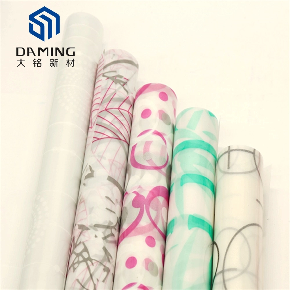 High quality/High cost performance  Transparent Printed Self Adhesive Glass Wallpaper Rolls