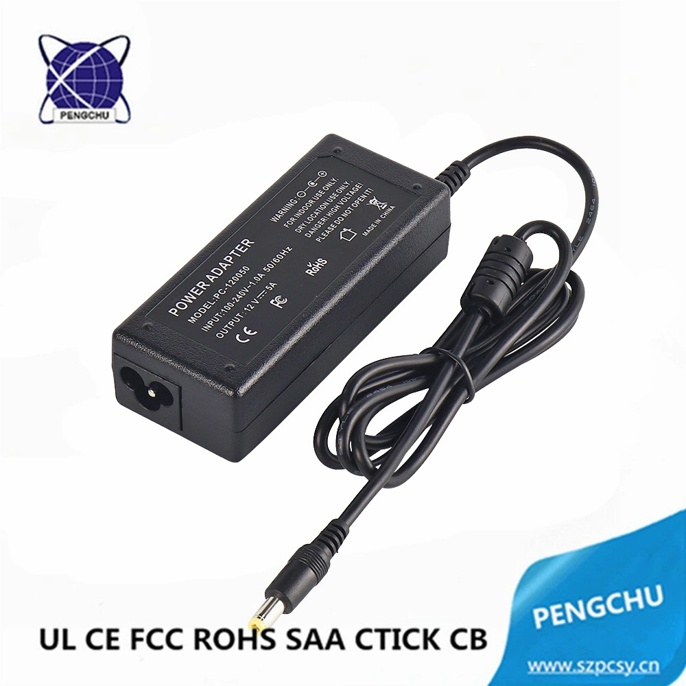 UL ETL CE FCC RoHS SAA CB C-Tick 5V 12V 24V 36V 48V 36W 48W 60W Desktop AC/DC Power Supply/Power Adapter for Laptop/LED/CCTV/Battery Charger/Medical