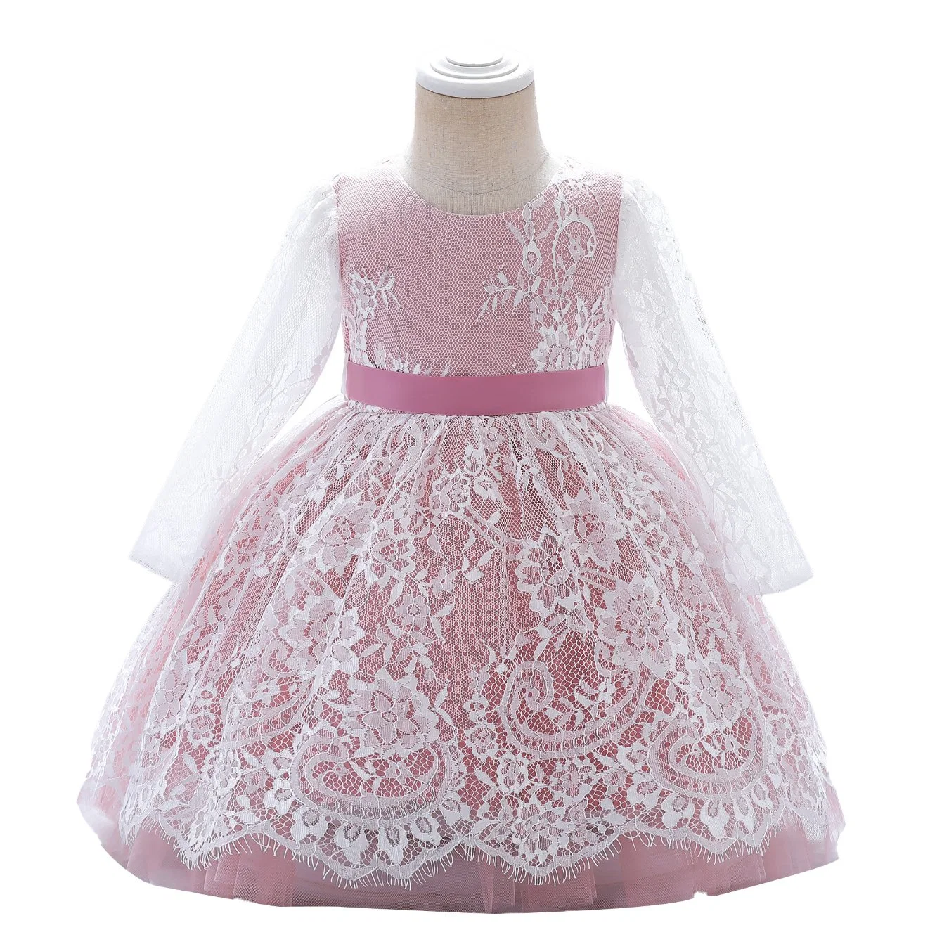 Children&prime; S Apparel Fluffy Lace Baby Wear Girls Party Garment Ball Gown Princess Frock Kids Dress