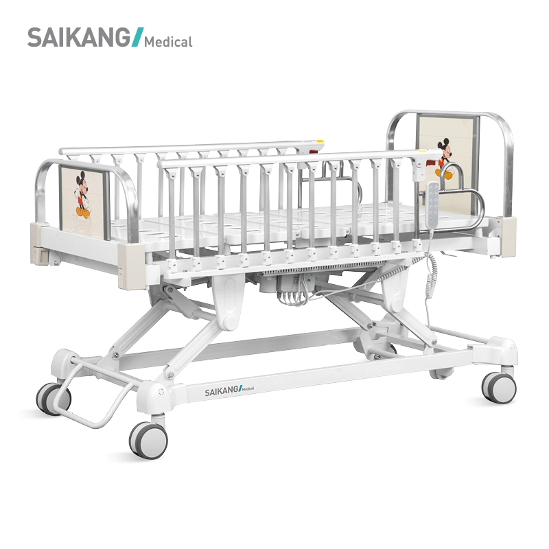 CT8K Saikang Cartoon 5 Funktion Medizinische Baby Krippe einstellbar elektrisch Kinderkrankenhaus Kinderbett mit Rädern