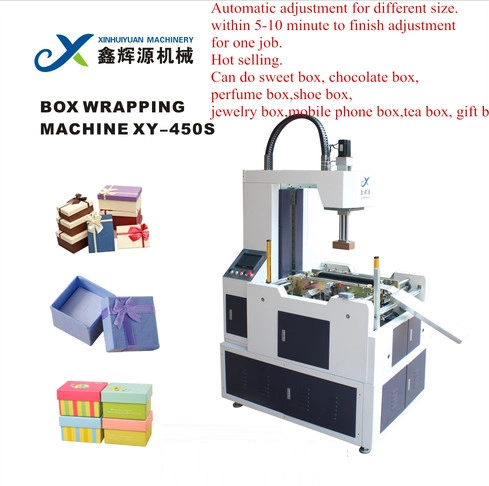 Xy-450s Automatic Adjustment Rigid Box Wrapping Machine Rigid Box Wrapper Watch Box Maker jewelry Box Making Machine Gift Box Making Machine Box Machinery