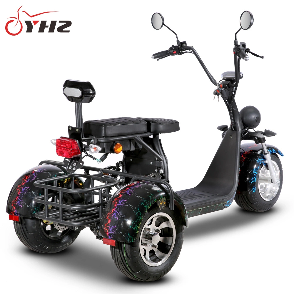 2000W Three Wheel Electric Trike Scooter with Large Basket EEC