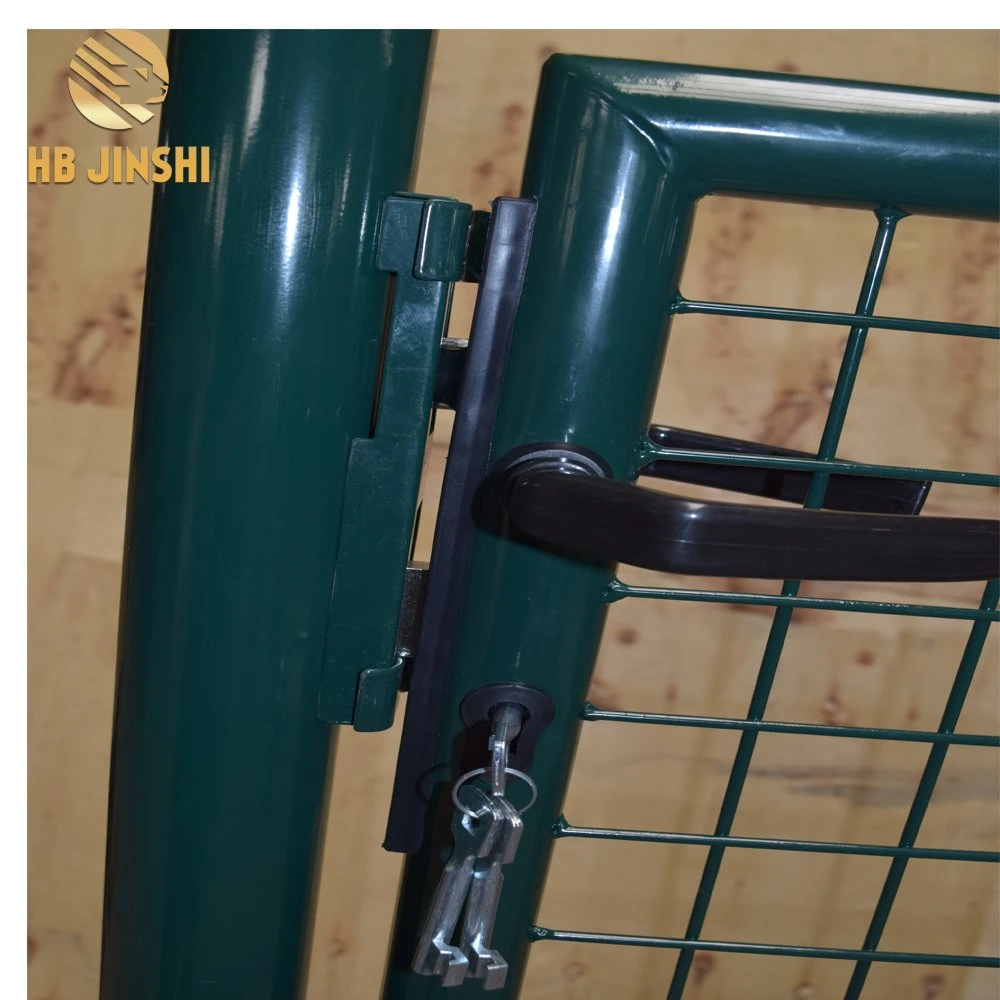 Manufacture Germany Euro Green Single Garden Gate with Copper Lock Core