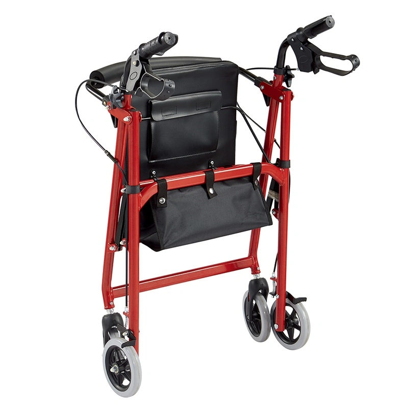 L'aluminium léger Rollator 4 roues avec siège Walker pour adultes avec la CE&amp;FDA