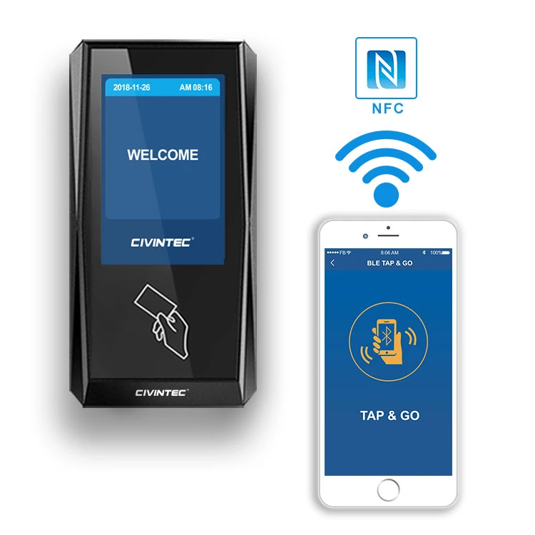 TCP/IP Control de acceso RFID BLE Terminal con HTTP para conectar el sistema central de vigilancia a distancia Enviar la dirección del dispositivo en tiempo real.