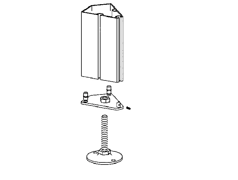 Square Extrusion 60135 GM6003 Aluminium 3 System Grooves of Assembling Tubes