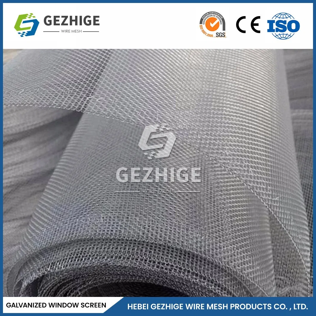 Gezhige OEM Custom Quality Window Screen Manufacturing 14 - 24 Mesh Magnetic Insect Screen China High Strength Flyscreens for Windows