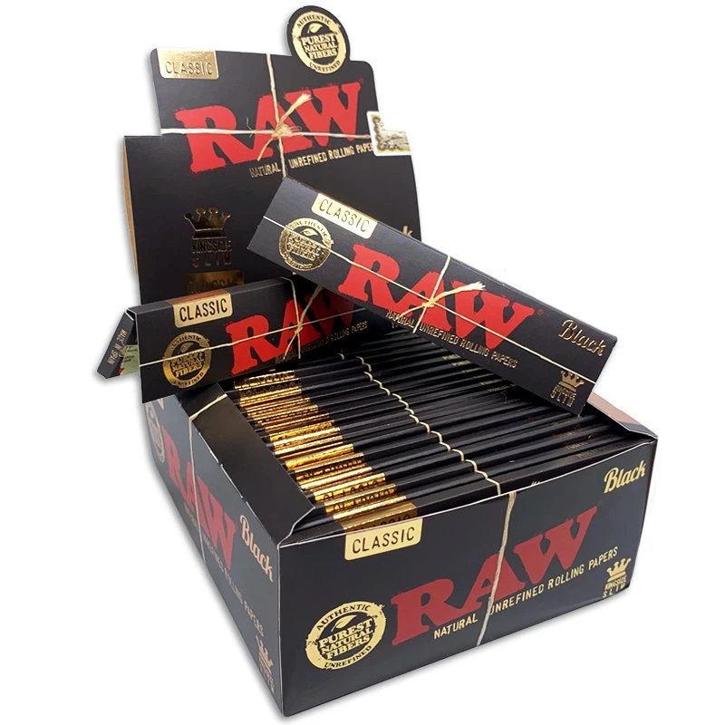 Black Brown Cigarette Extra Thin Large Rolling Paper Raww Paper