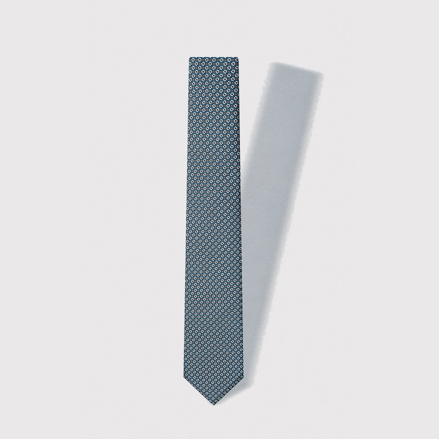 100% de bordado informal para homem estampado digital Silk Tie com personalização Design