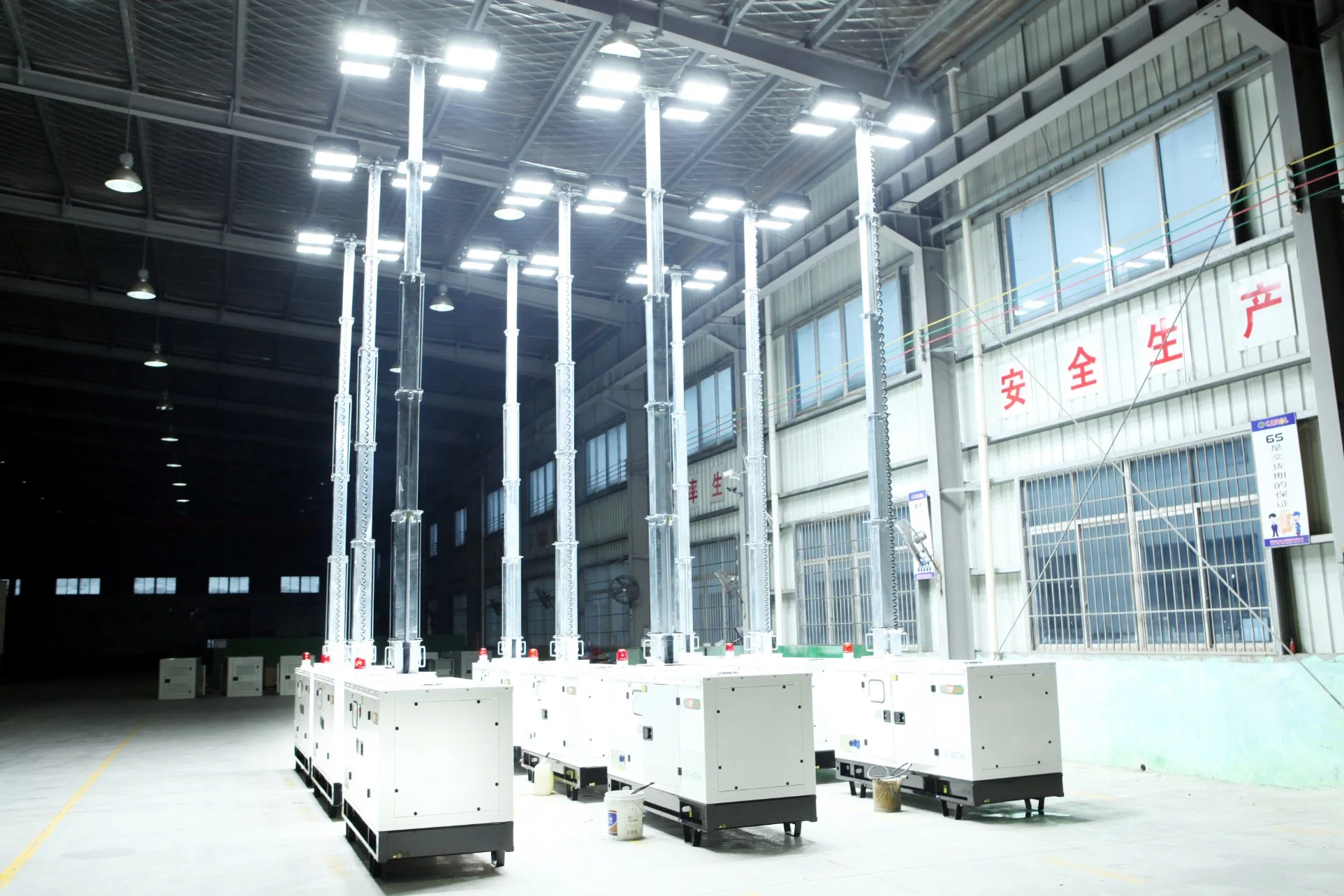 Light Tower LED Light 4*1000W with 6kVA Diesel Generator