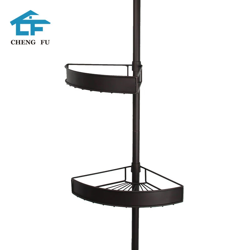 Chuveiro de tensão hardware Caddy / Banheira / banheiro / cozinha / conjunto de chuveiro / toliet Acessórios Canto Ferro arame Prateleira