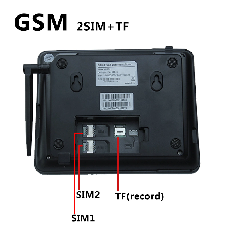 GSM Festnetz-Funktelefon mit 2 SIM-Karten/Aufnahme/SMS/Kurzwahl