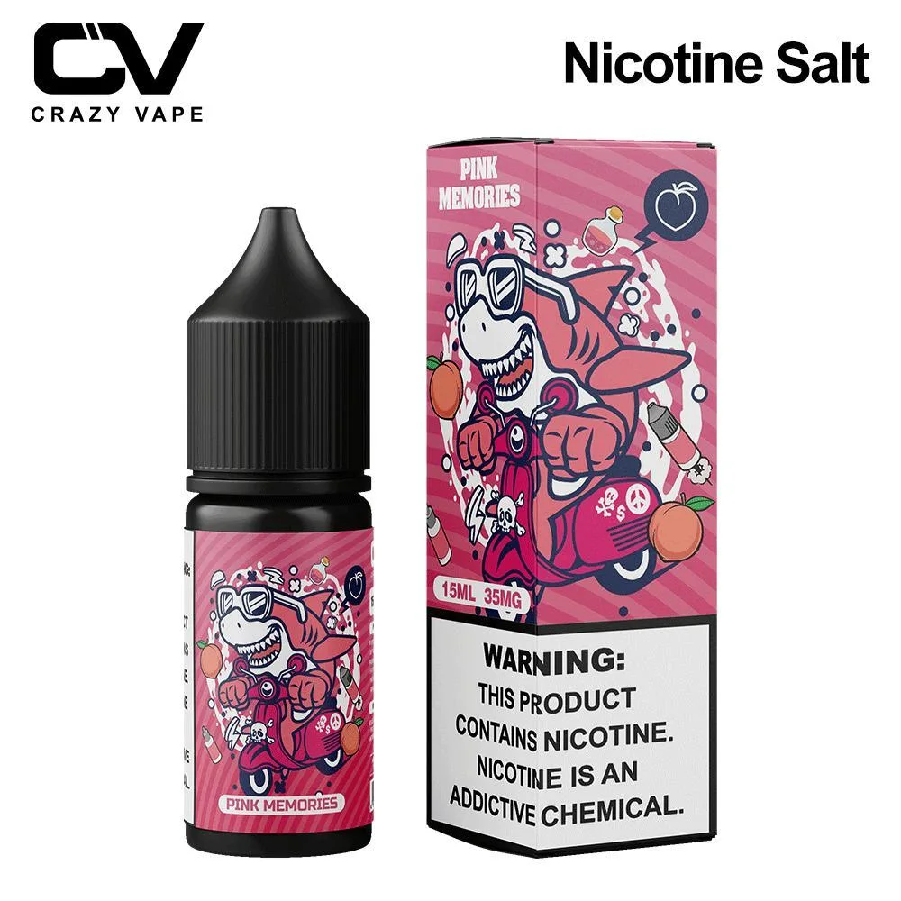 Crazy Vape Peach-Flavored Nicotine Salt E-Liquid, Fruit-Flavored E-Juice, Factory Direct Sales of Vape Oil