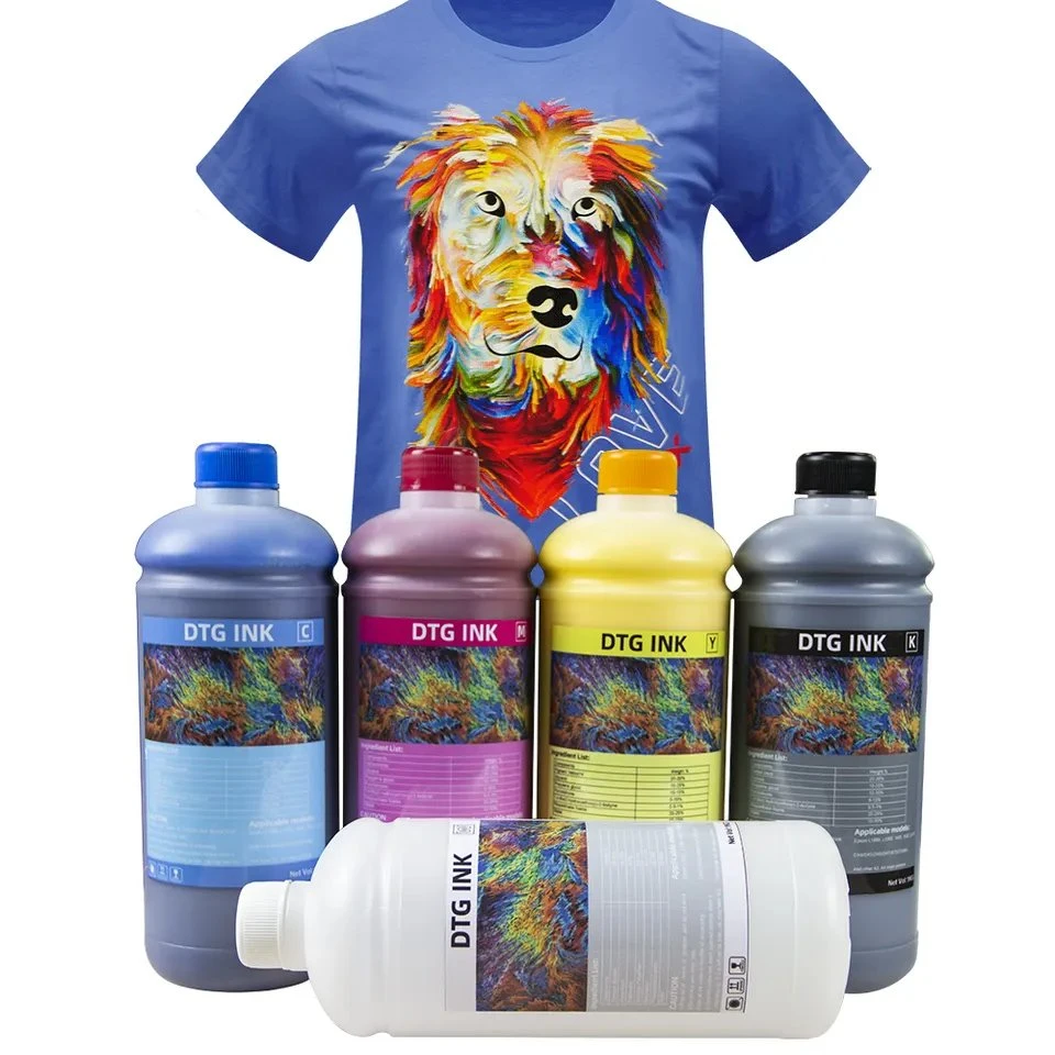 Cmyk White DTG Inks Direct to Garment Printing Inks for Digital Inkjet DTG Printer