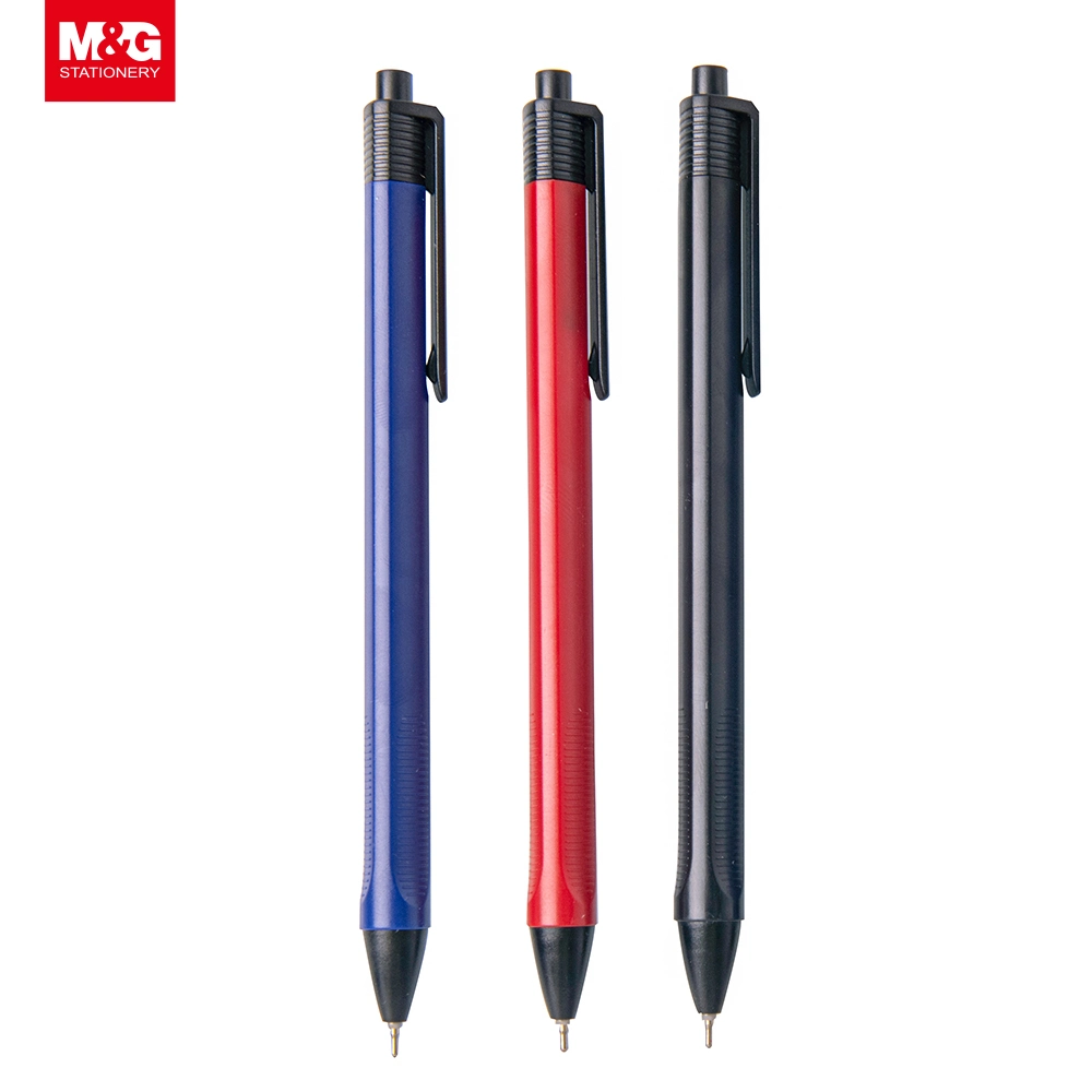Plastic Black 0.7mm Tr3 Durable Smooth Retractable Economic Semi-Gel Ballpoint Pen Push Writing Pen for Business and Gift