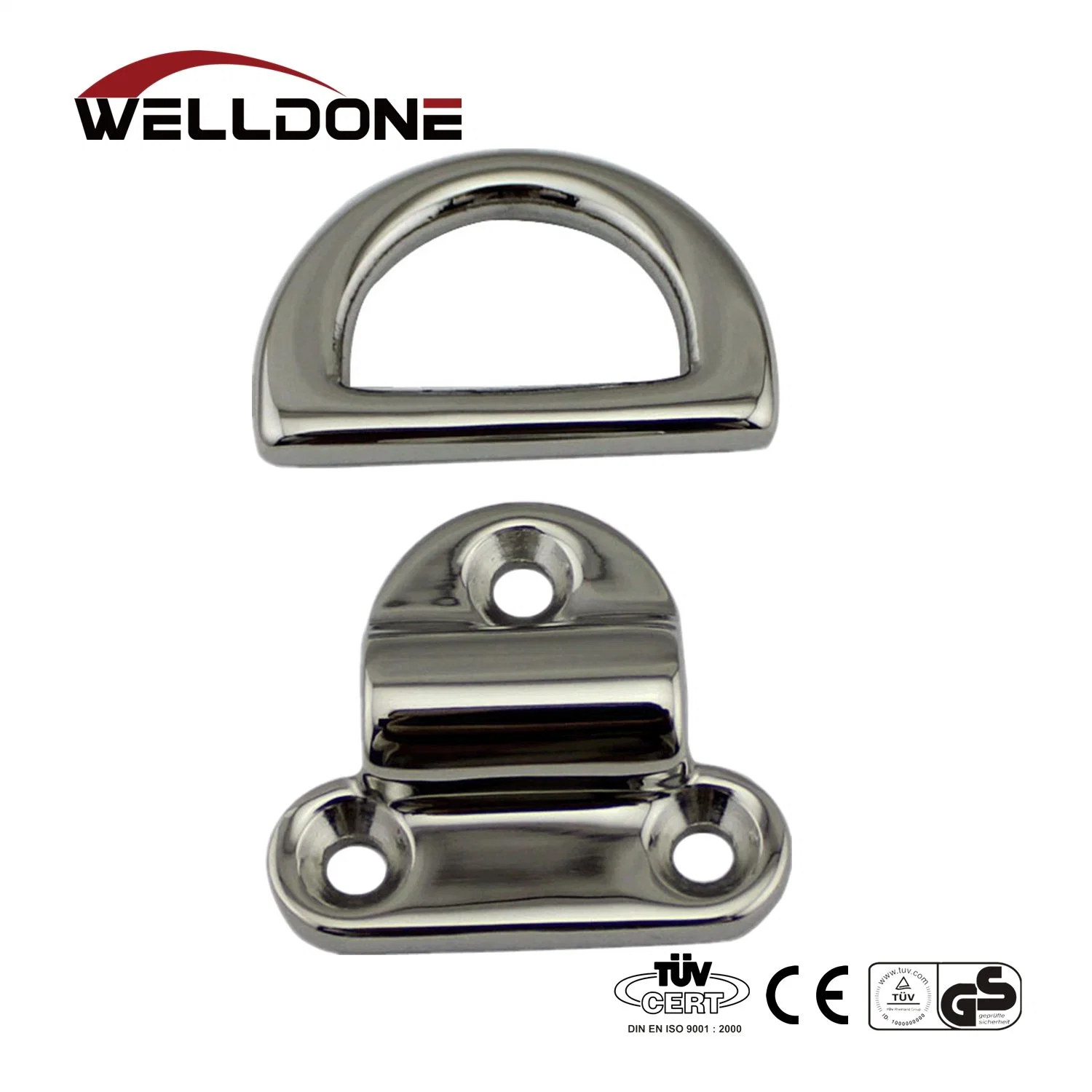 304 316 Stainless Steel Folding Pad Eye Plate D Ring